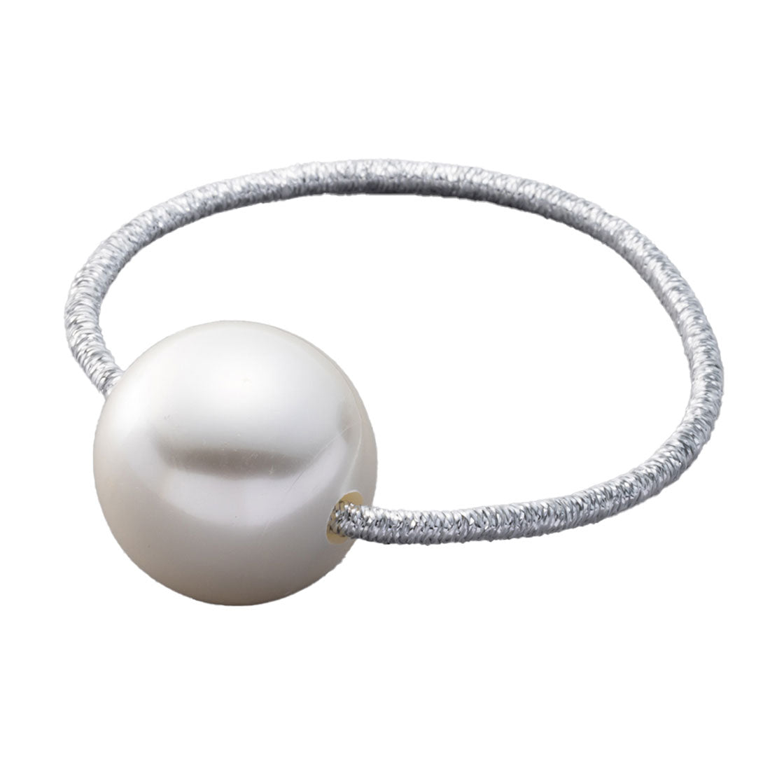 クリームドット Cream dot. ノーブルな存在感を放つ、大粒パールヘアゴム （ワンサイズ：シルバー） ワンサイズ：シルバー