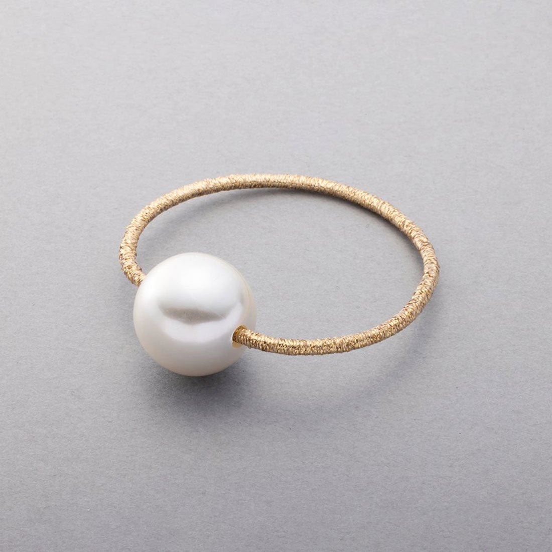 クリームドット Cream dot. ノーブルな存在感を放つ、大粒パールヘアゴム （ワンサイズ：シルバー） ワンサイズ：シルバー