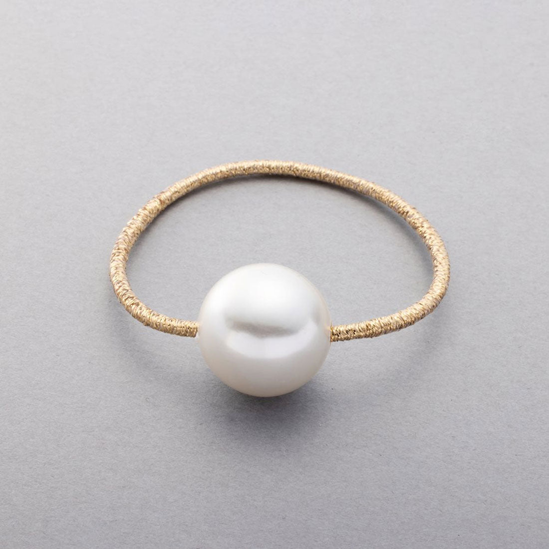 クリームドット Cream dot. ノーブルな存在感を放つ、大粒パールヘアゴム （ワンサイズ：シルバー） ワンサイズ：シルバー