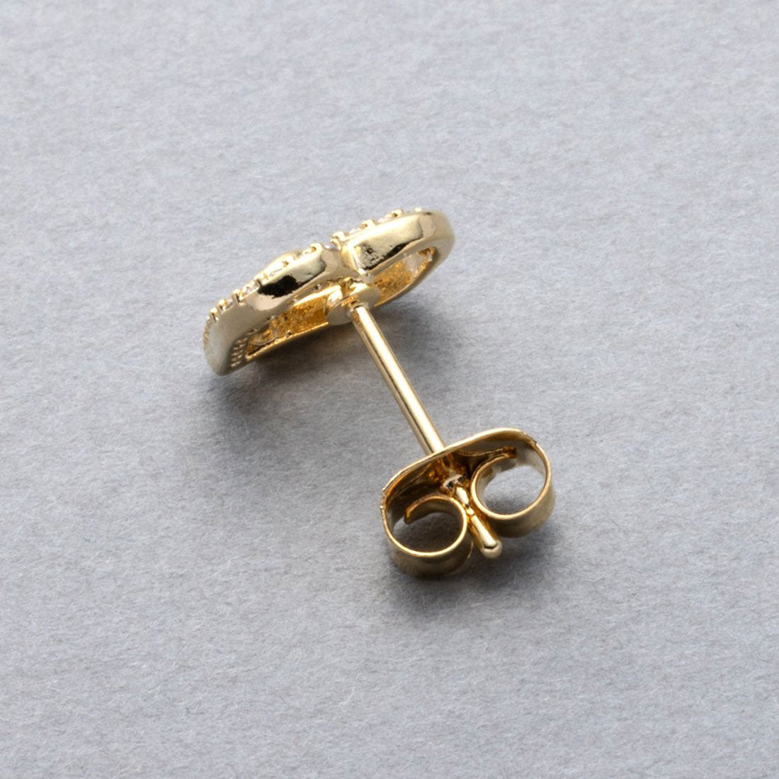 クリームドット Cream dot. ビジューラインが煌めくダブルハートピアス （ピアス：ゴールド） ピアス：ゴールド