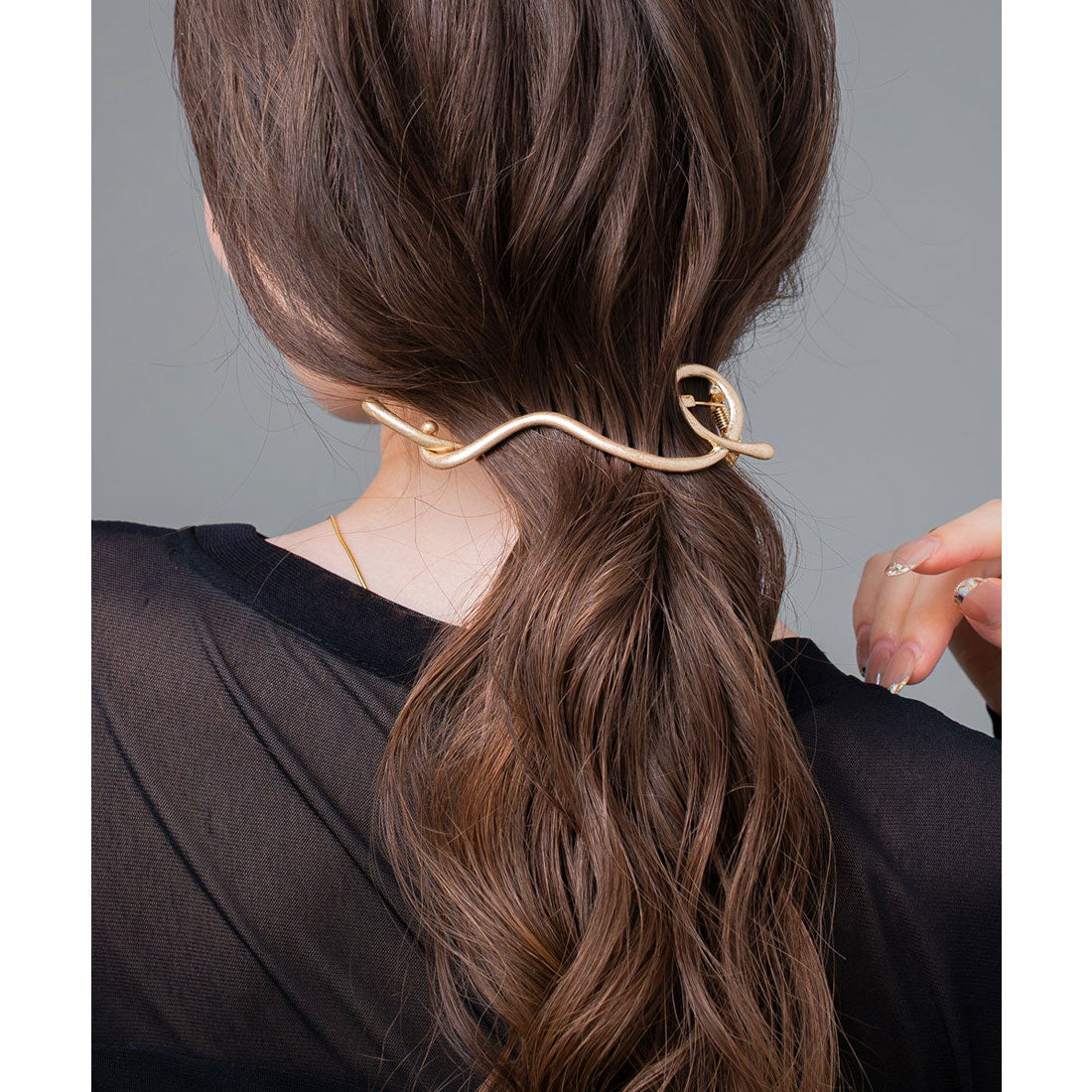 クリームドット Cream dot. ニュアンス×ヴィンテージ調のメタルヘアクリップ （ワンサイズ：ゴールド） ワンサイズ：ゴールド