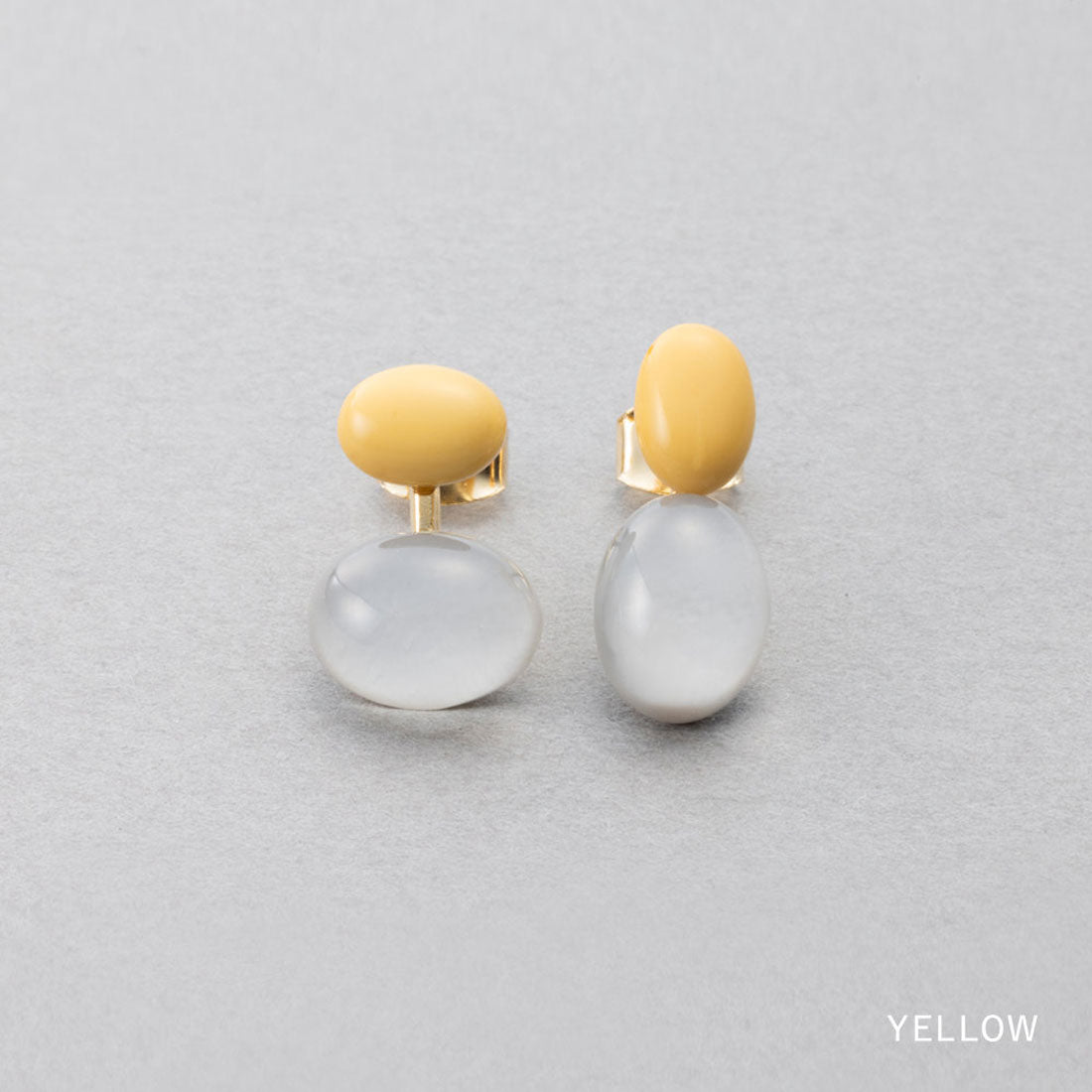 クリームドット Cream dot. バイカラーオーバルのアシンメトリーピアス/イヤリング （ピアス：パープル） ピアス：パープル
