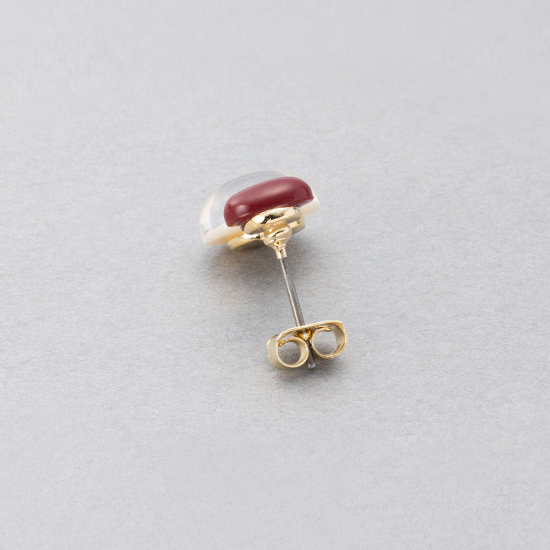 クリームドット Cream dot. バイカラーオーバルのアシンメトリーピアス/イヤリング （ピアス：パープル） ピアス：パープル
