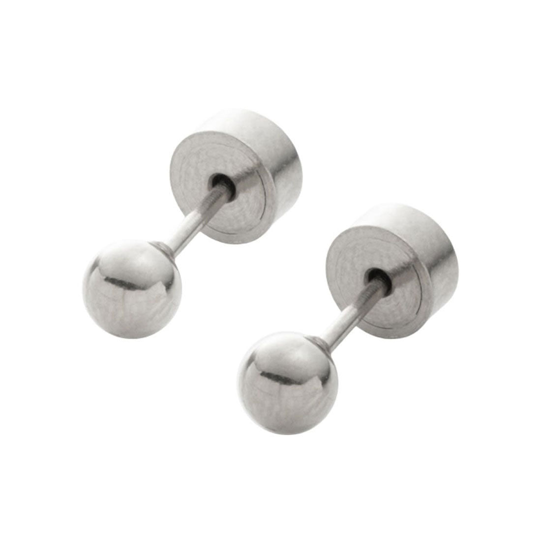 クリームドット Cream dot. メタルボールのステンレス製プッシュロックピアス （4mm：シルバー） 4mm：シルバー