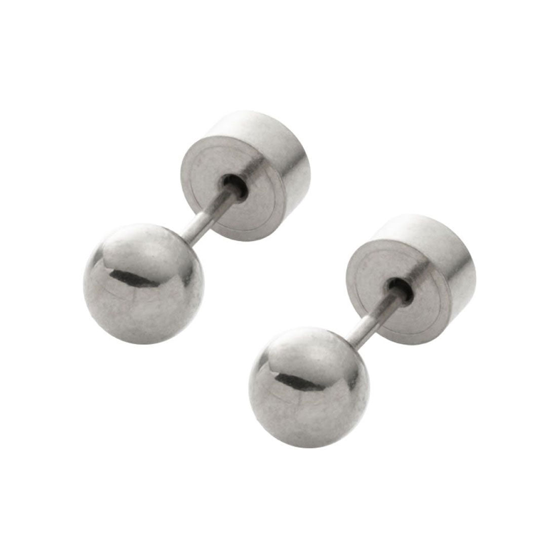 クリームドット Cream dot. メタルボールのステンレス製プッシュロックピアス （5mm：シルバー） 5mm：シルバー