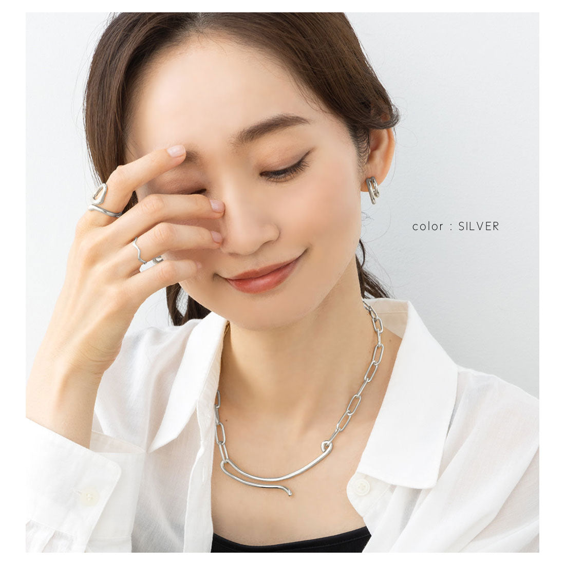 クリームドット Cream dot. 艶めくニュアンスメタルラインのピアス （ピアス：ゴールド） ピアス：ゴールド