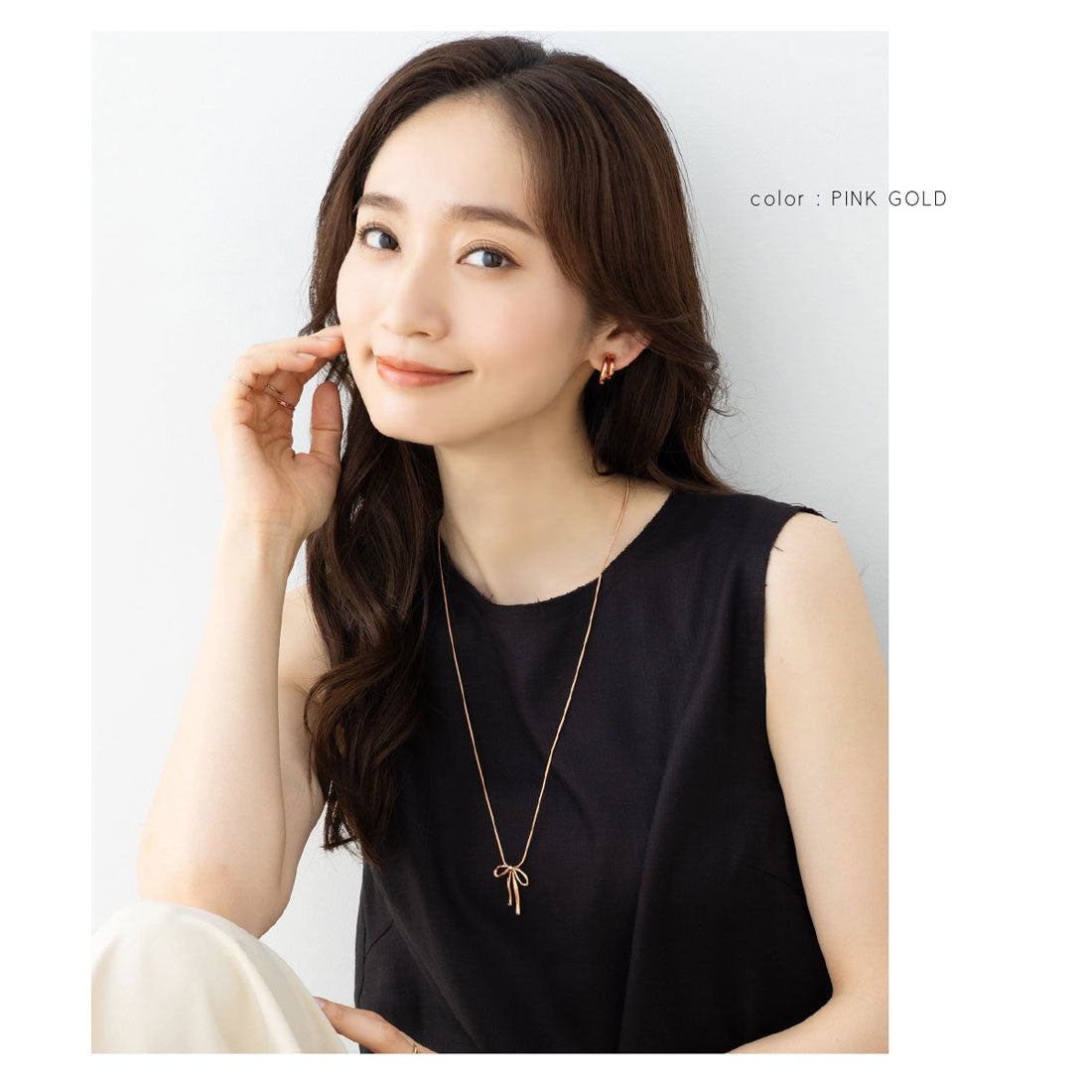 クリームドット Cream dot. 艶めくニュアンスメタルラインのピアス （ピアス：ゴールド） ピアス：ゴールド