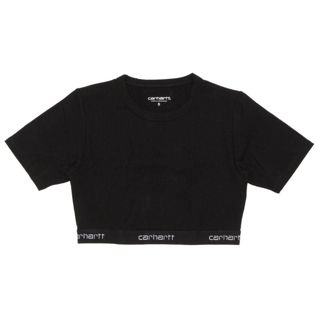 カーハート ワークインプログレス Carhartt WIP Tシャツ カットソー Carhartt WIPウイメンズスクリプトクロップトップ クロップド丈 ブラック レディース I033222 089 （BLACK） BLACK