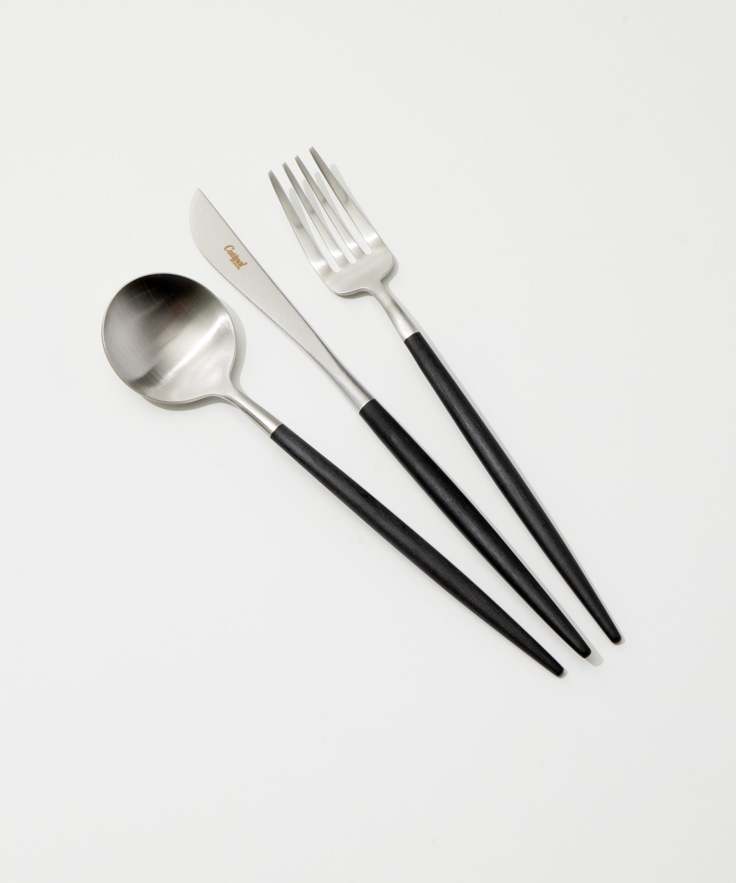 クチポール Cutipol クチポール Cutipol ゴア 食器 6点セット デザート スプーン フォーク ナイフ ギフトボックス付 6点用 GOA DESSERT 【返品不可商品】 （シルバー×ブラック） シルバー×ブラック