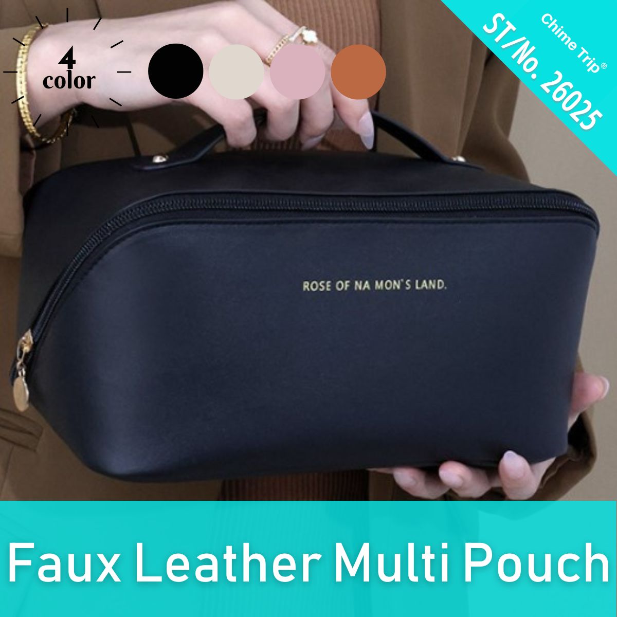 Chime Trip Trim Trip Pachity Pachity Pachity Pouch Cosmetics Multi Pacough small Travel Pouch旅行假皮革單調可愛的袋子儲物使製造粉紅色大容量迷你袋女士白色棕色棕色棕色棕色棕色棕色