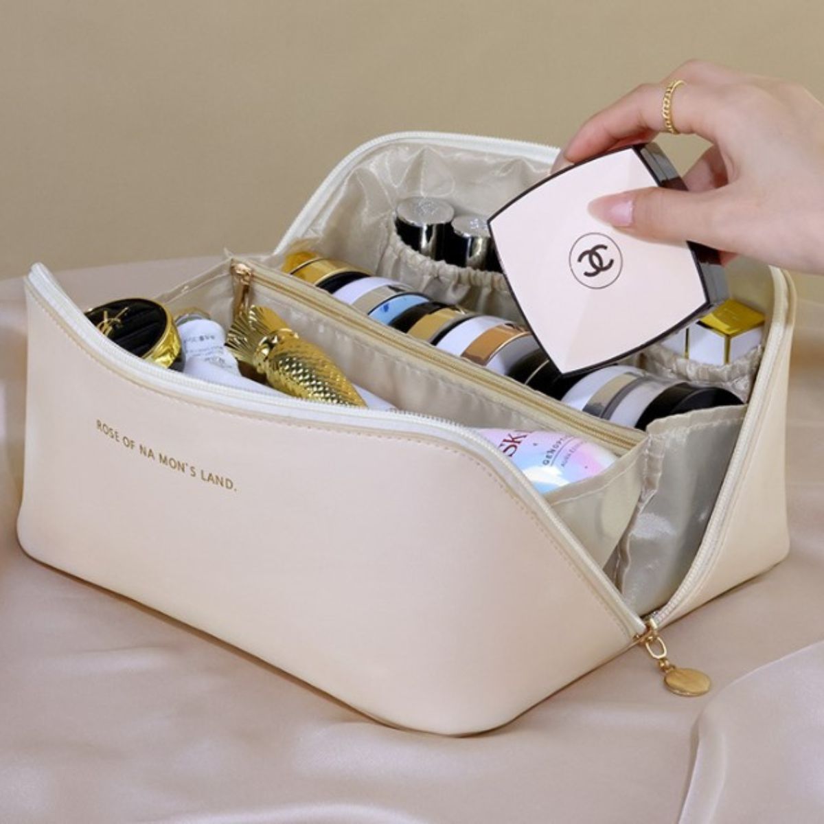Chime Trip Trim Trip Pachity Pachity Pachity Pouch Cosmetics Multi Pacough small Travel Pouch旅行假皮革單調可愛的袋子儲物使製造粉紅色大容量迷你袋女士白色棕色棕色棕色棕色棕色棕色