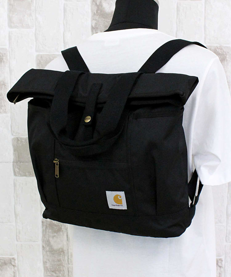 カーハート Carhartt LRGACY SERIES BACKPACK HYBRID 2WAY ワンポイント スクエア バックパック メンズ トートバッグ （1-ブラック） 1-ブラック