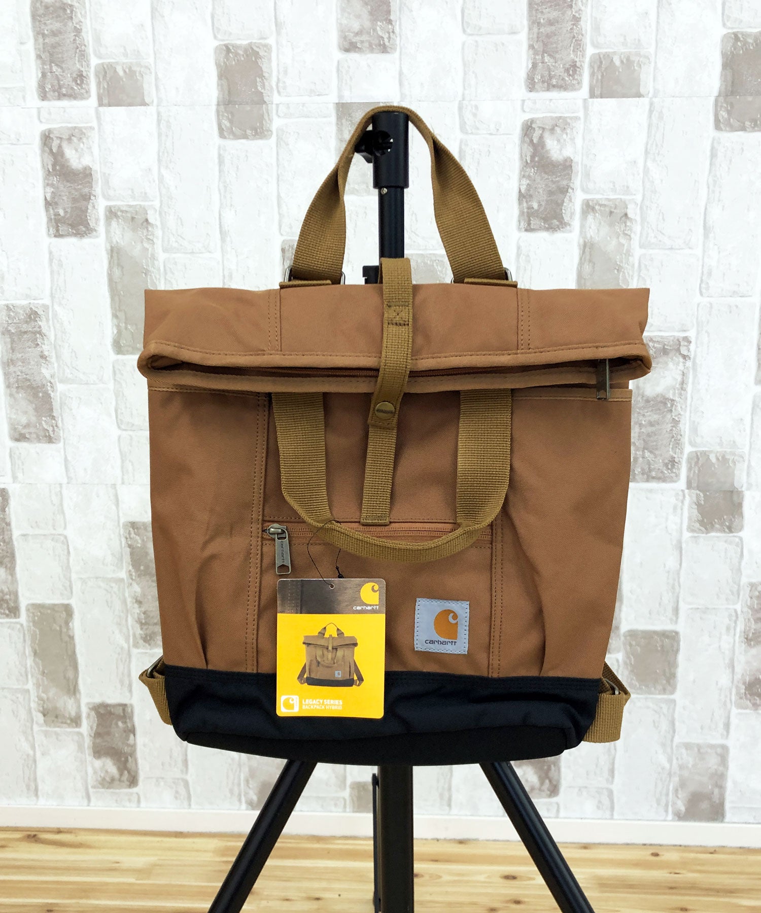 カーハート Carhartt LRGACY SERIES BACKPACK HYBRID 2WAY ワンポイント スクエア バックパック メンズ トートバッグ （1-ブラック） 1-ブラック