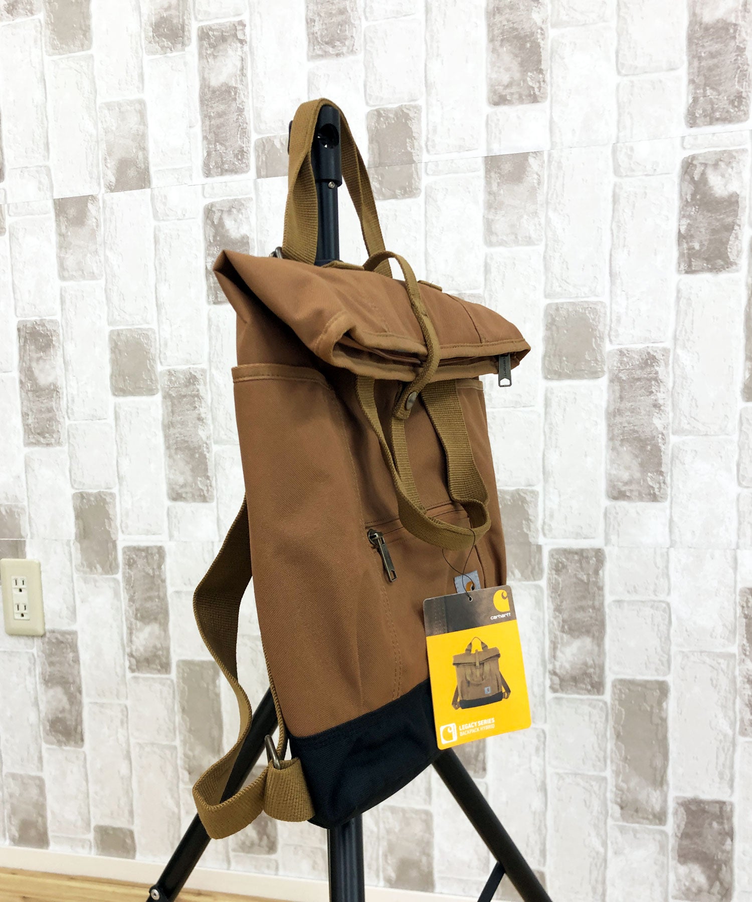 カーハート Carhartt LRGACY SERIES BACKPACK HYBRID 2WAY ワンポイント スクエア バックパック メンズ トートバッグ （1-ブラック） 1-ブラック