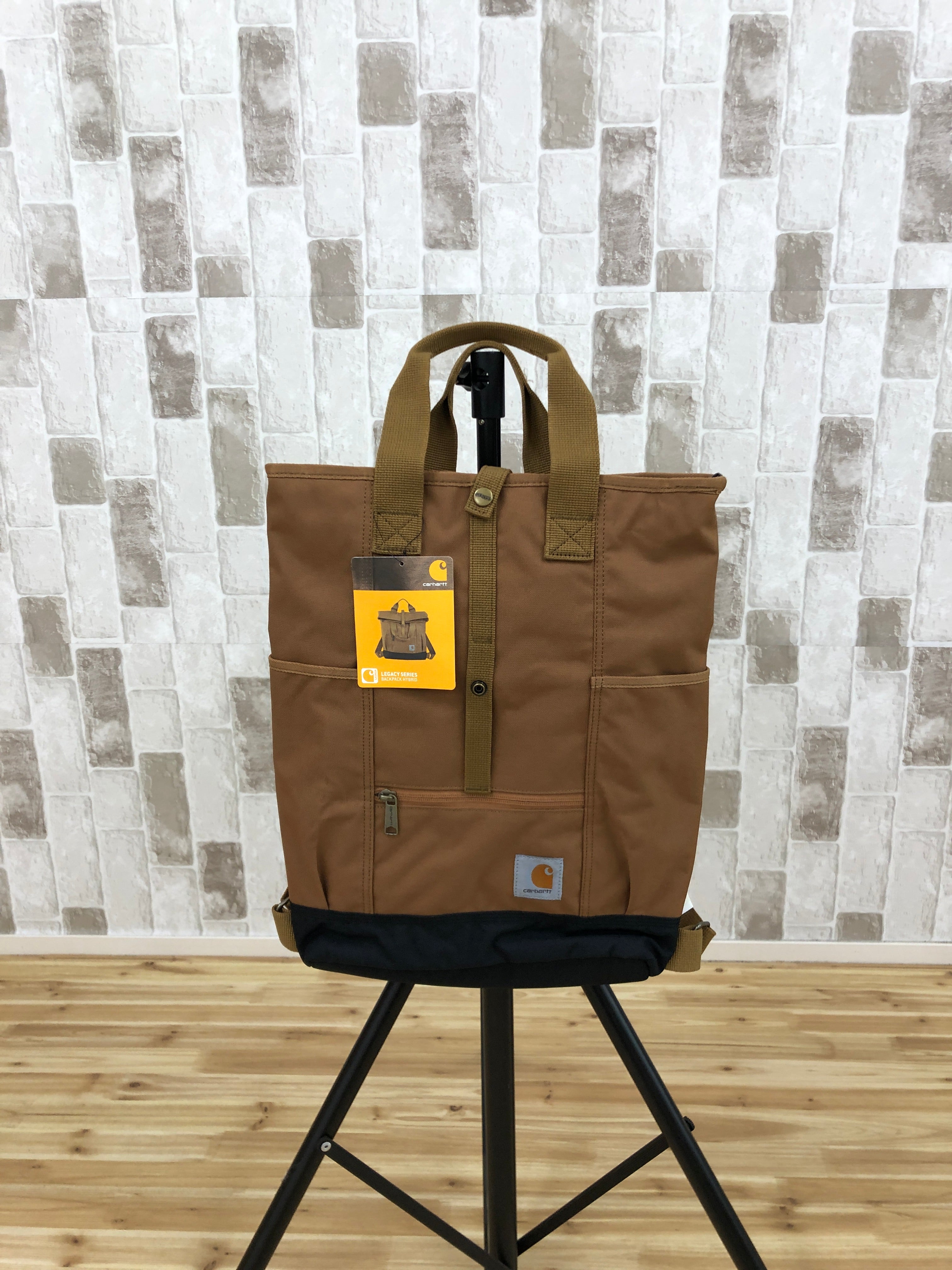 カーハート Carhartt LRGACY SERIES BACKPACK HYBRID 2WAY ワンポイント スクエア バックパック メンズ トートバッグ （1-ブラック） 1-ブラック