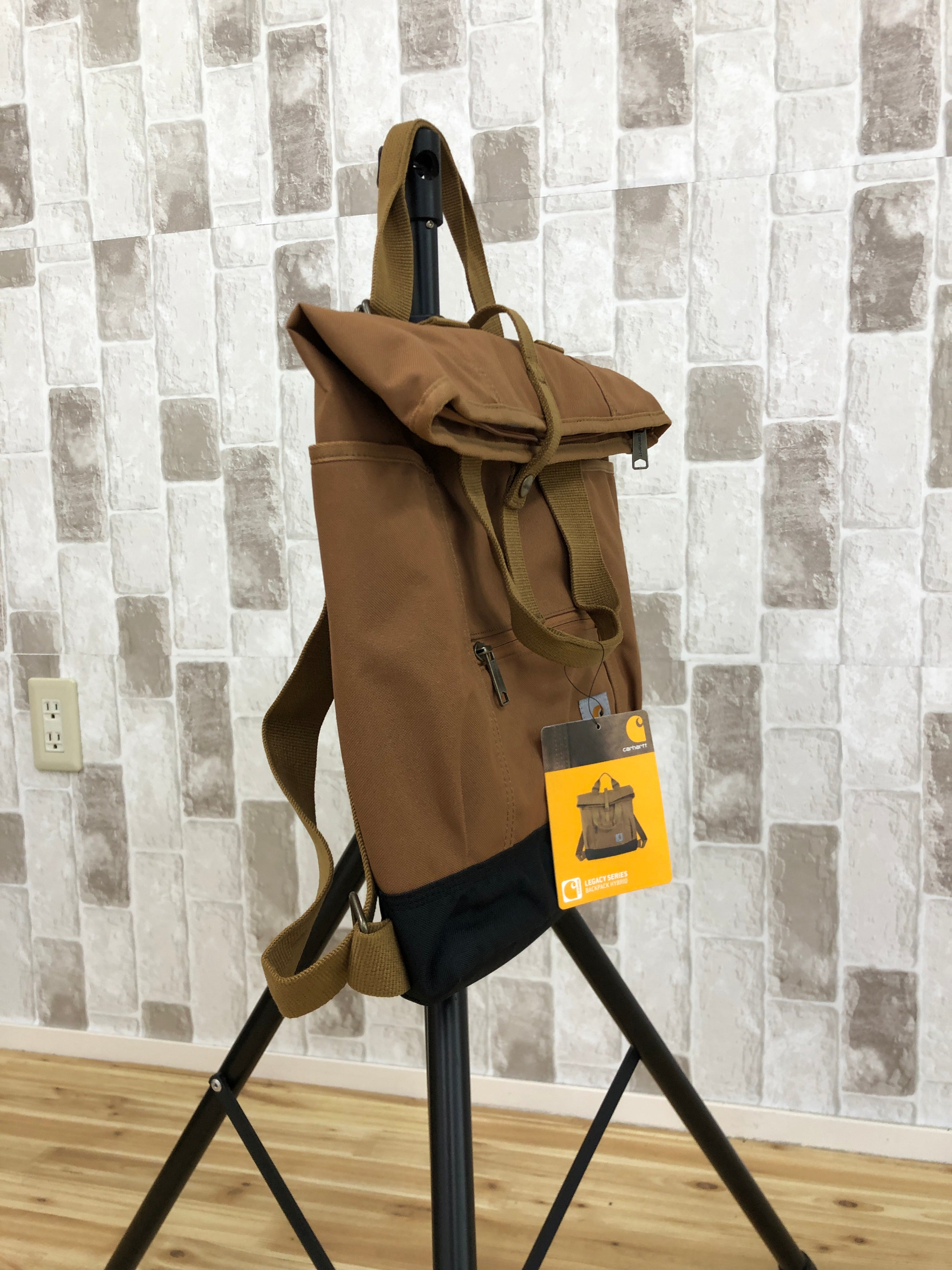 カーハート Carhartt LRGACY SERIES BACKPACK HYBRID 2WAY ワンポイント スクエア バックパック メンズ トートバッグ （1-ブラック） 1-ブラック