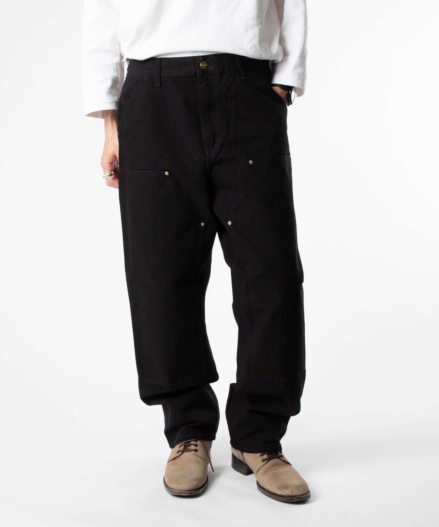 カーハート Carhartt カーハート Carhartt WIP DOUBLE KNEE PANT ダブルニーパンツ I031501 ペインターパンツ ワイドパンツ パンツ メンズ ボトムス （ブラック/L30） ブラック/L30