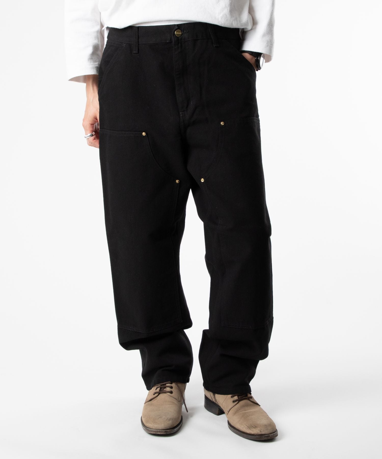 カーハート Carhartt カーハート Carhartt WIP DOUBLE KNEE PANT ダブルニーパンツ I031501 ペインターパンツ ワイドパンツ パンツ メンズ ボトムス （ブラック/L32） ブラック/L32