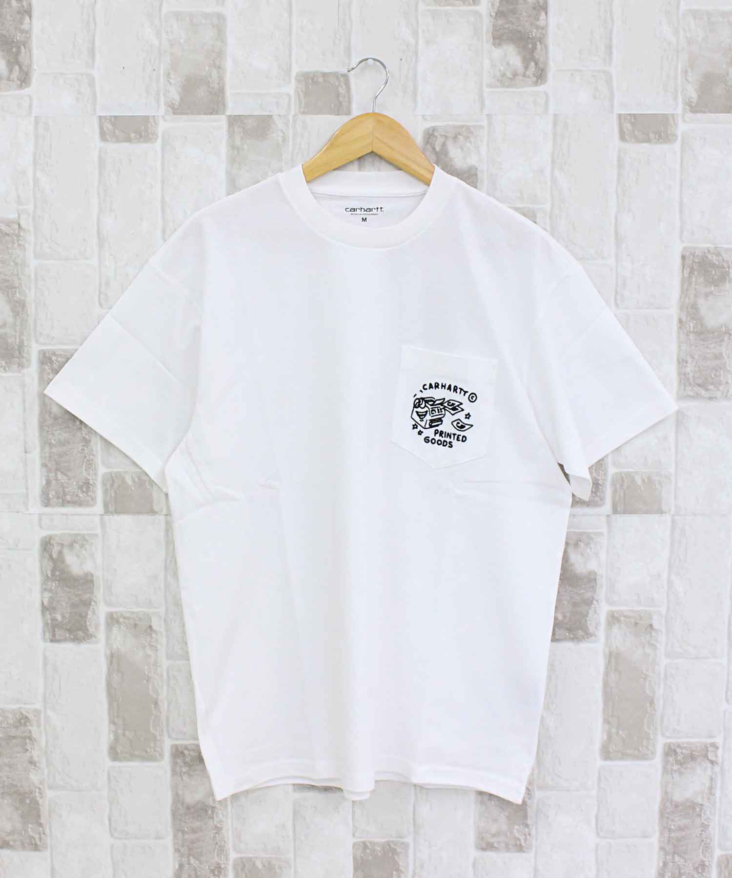 カーハート Carhartt WIP S/S フラグメント ポケット Tシャツ 半袖 S/S Fragments Pocket T-Shirt WIP メンズ ブランド （1-ホワイト×ブラック） 1-ホワイト×ブラック