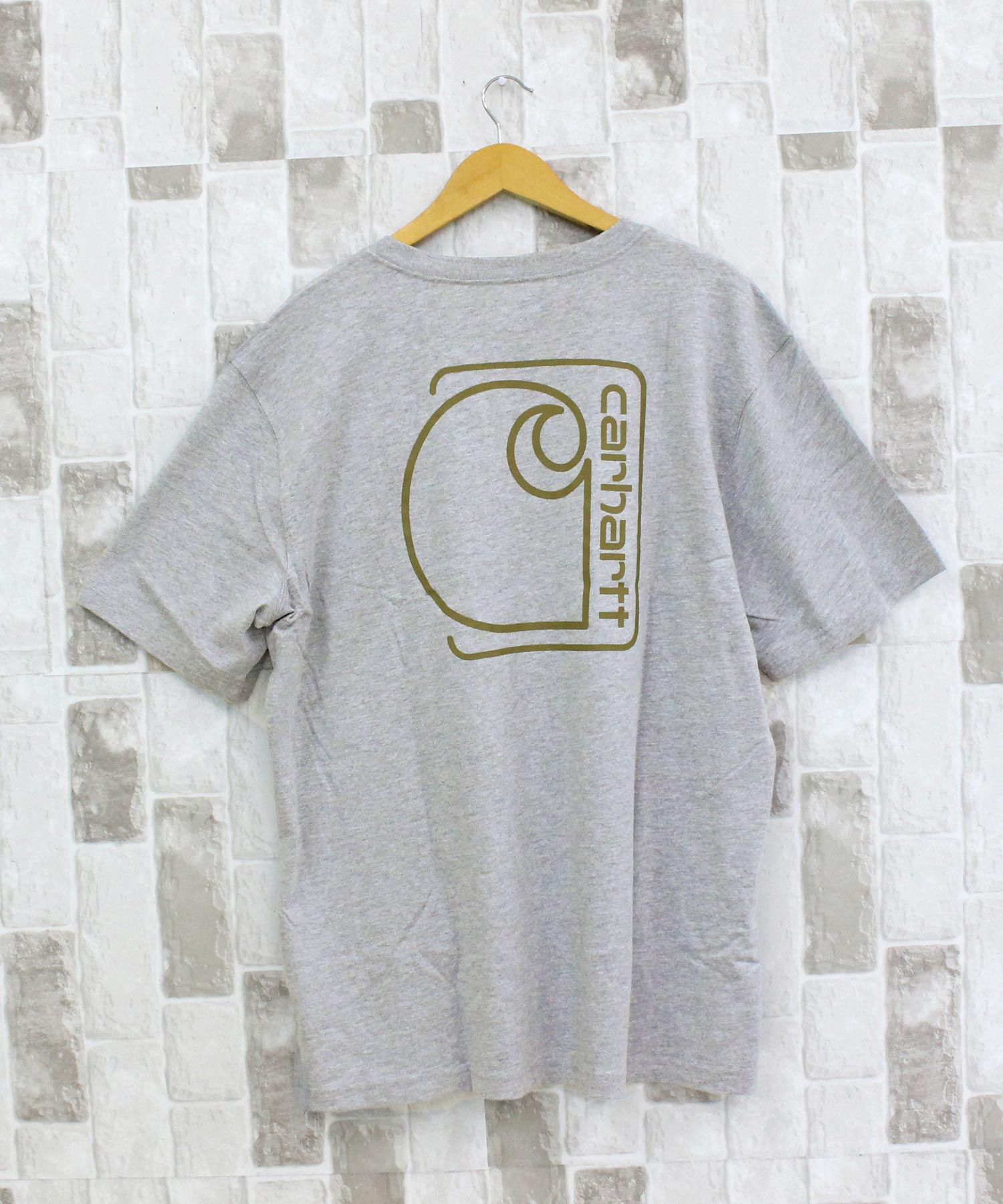 カーハート Carhartt リラックスフィット BIGロゴ バックプリント グラフィック Tシャツ Relaxd Fit Lightweight Pocket C Graphic T-Shirt メンズ ブランド （4-ブルー） 4-ブルー