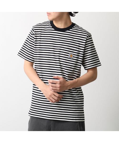 カーハート Carhartt Carhartt WIP Tシャツ S/S Ezra Pocket T-Shirt I036179 半袖 （3KRXX/EzraStripeBlackWax） 3KRXX/EzraStripeBlackWax