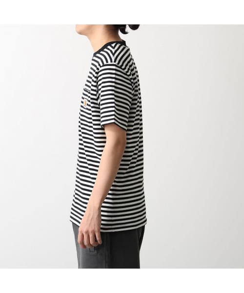 カーハート Carhartt Carhartt WIP Tシャツ S/S Ezra Pocket T-Shirt I036179 半袖 （3KRXX/EzraStripeBlackWax） 3KRXX/EzraStripeBlackWax