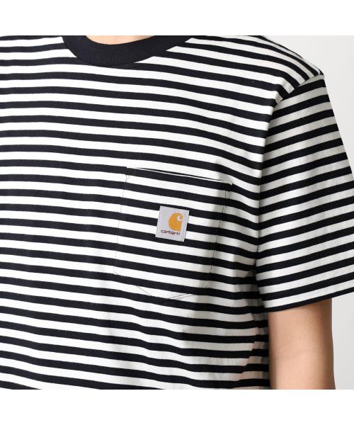 カーハート Carhartt Carhartt WIP Tシャツ S/S Ezra Pocket T-Shirt I036179 半袖 （3KRXX/EzraStripeBlackWax） 3KRXX/EzraStripeBlackWax