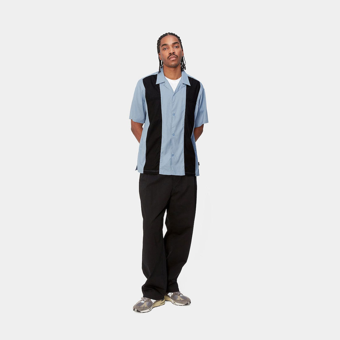 カーハート Carhartt Carhartt WIP S/S Durango Shirt（カーハートワークインプログレス S/S デュランゴ シャツ） （Frosted Blue/Black） Frosted Blue/Black