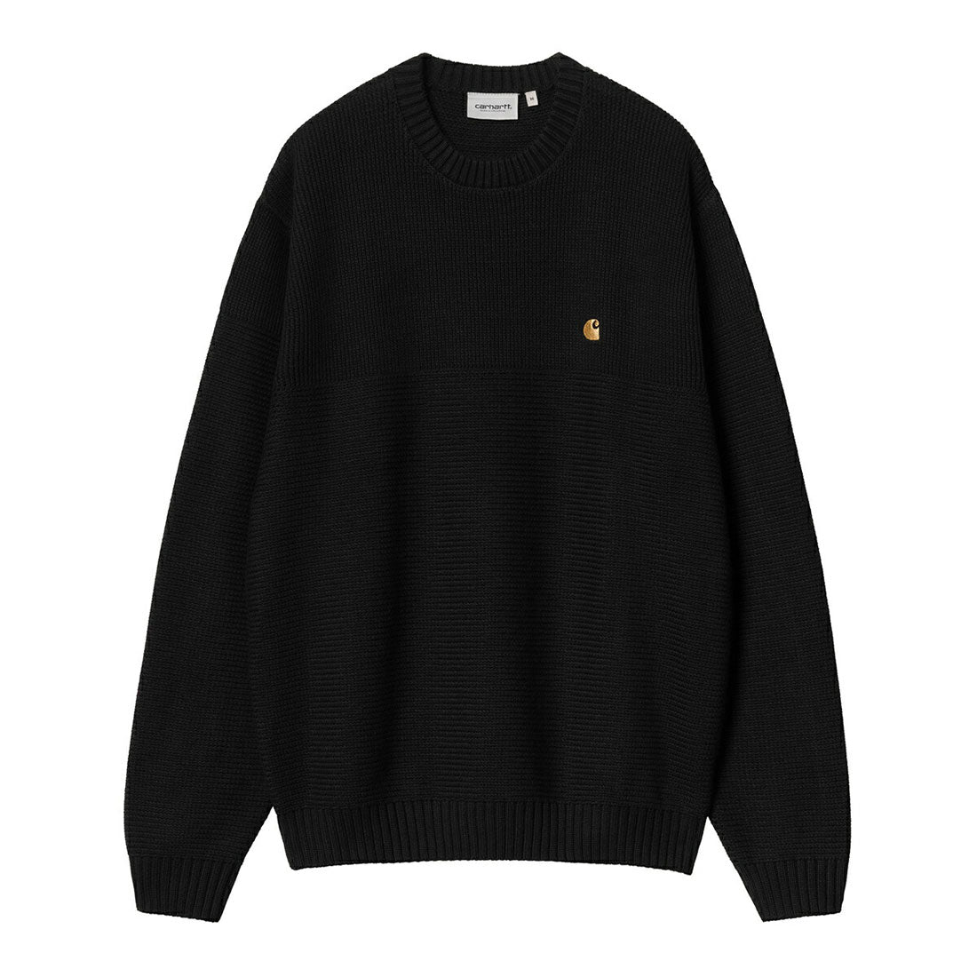 カーハート Carhartt Carhartt WIP CHANE SWEATER（カーハート ワークインプログレス チェイン セーター） （Black/Gold） Black/Gold