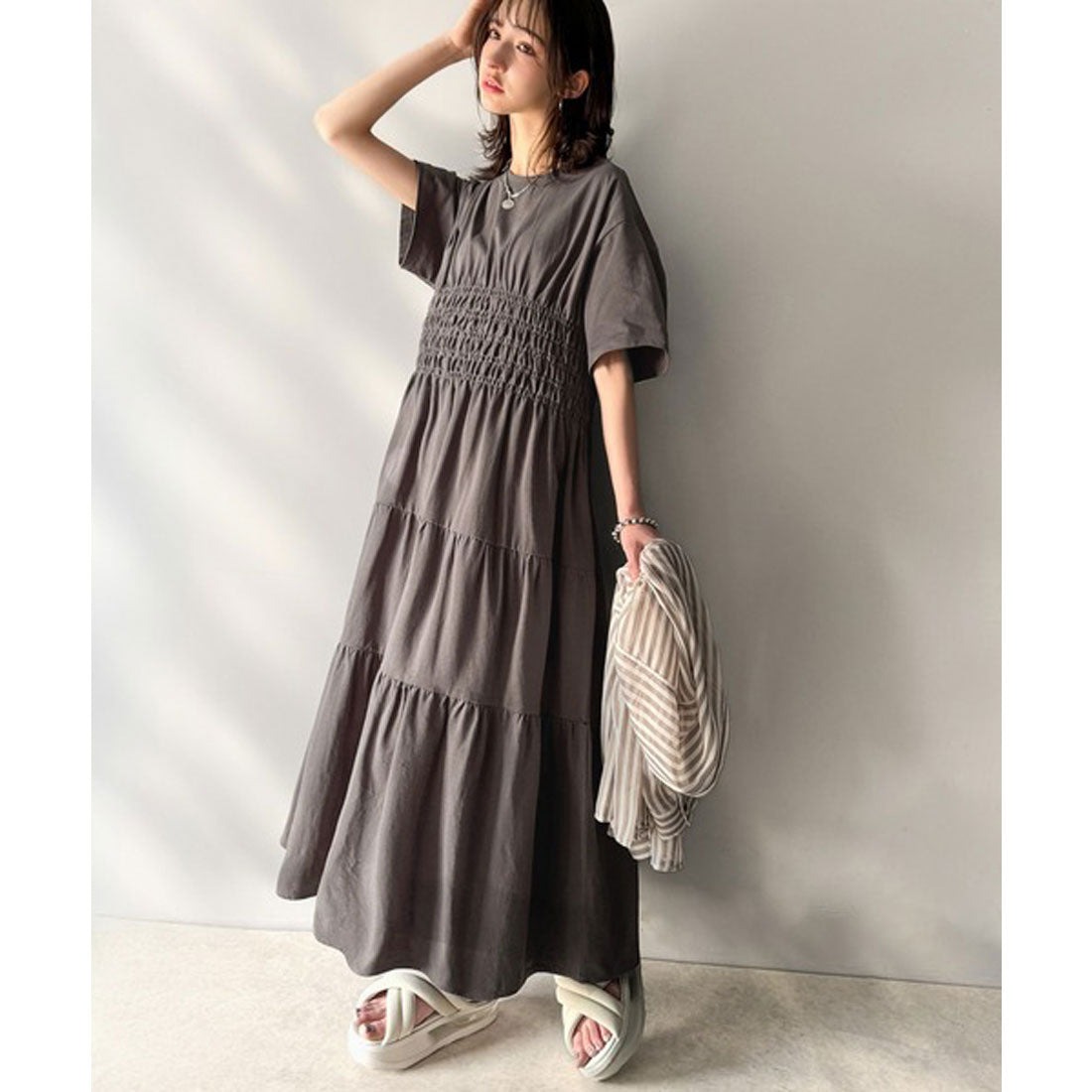 ★Elfelfelf Archives★ELF'S LONG SLEEVE DRESS【送料0/関税0】 NWT Free People See It Through Maxi Long Sleeve Dress In