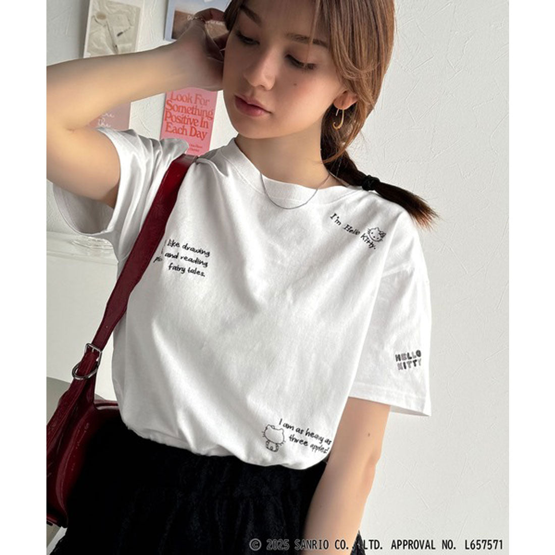 クラシカルエルフ Classical Elf 【Sanrio characters/サンリオキャラクターズ】綿100％!刺繍半袖Tシャツ （ホワイト） ホワイト