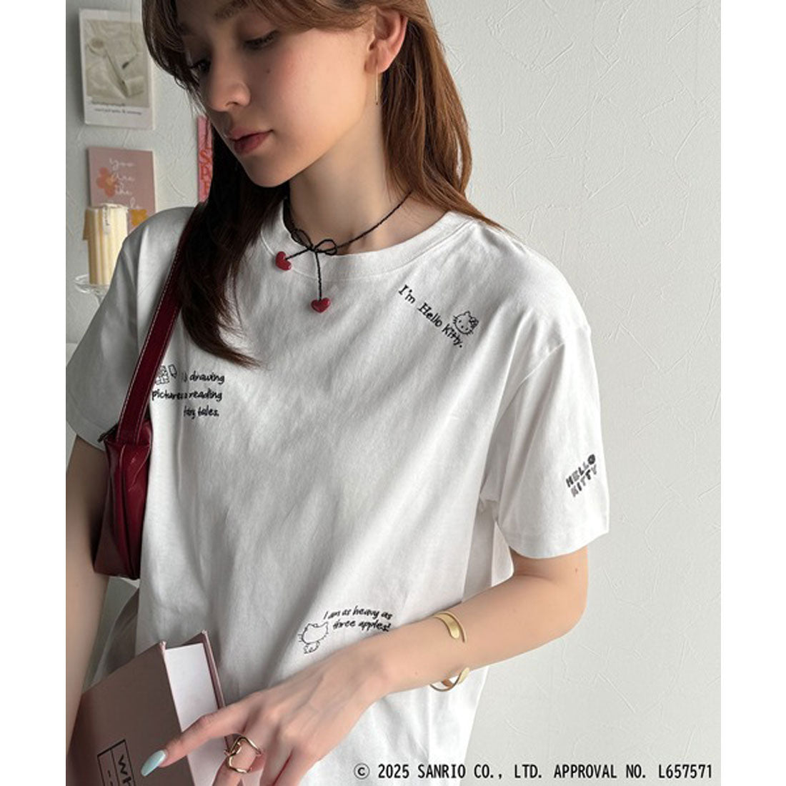 クラシカルエルフ Classical Elf 【Sanrio characters/サンリオキャラクターズ】綿100％!刺繍半袖Tシャツ （ホワイト） ホワイト