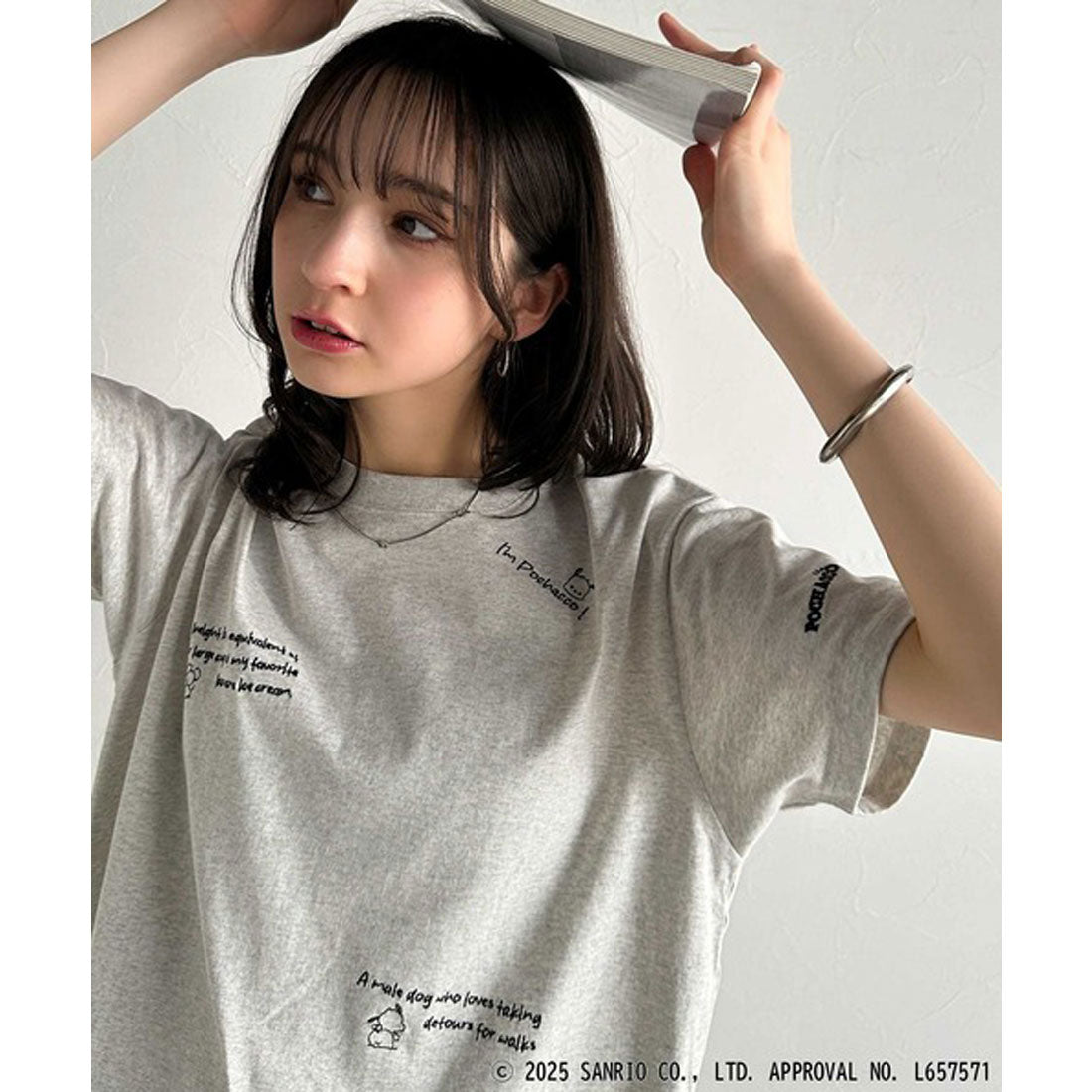 クラシカルエルフ Classical Elf 【Sanrio characters/サンリオキャラクターズ】綿100％!刺繍半袖Tシャツ （ホワイト） ホワイト