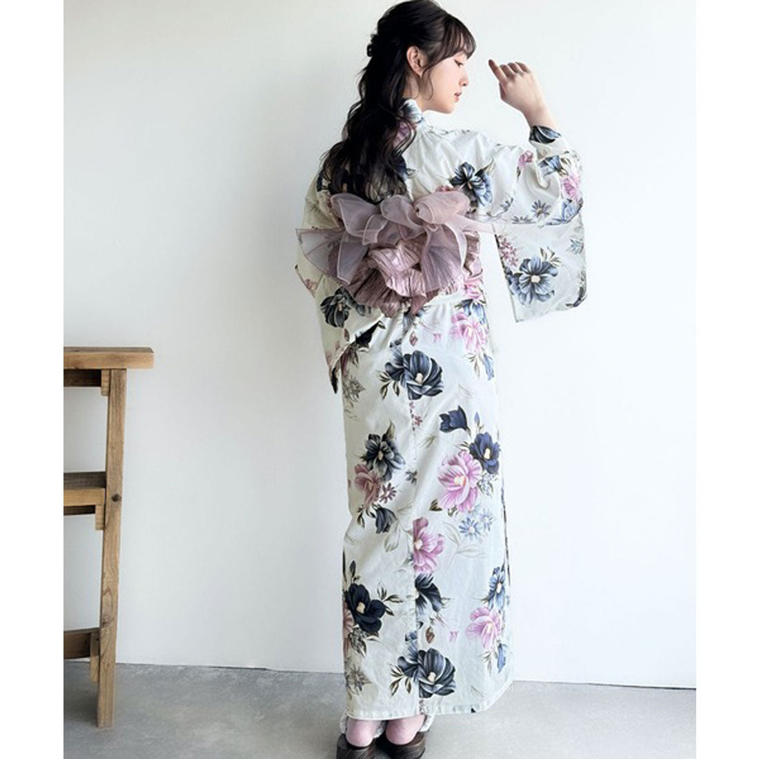 クラシカルエルフ Classical Elf 浴衣2点セット。花柄モチーフ浴衣（浴衣・兵児帯） （ピンク） ピンク