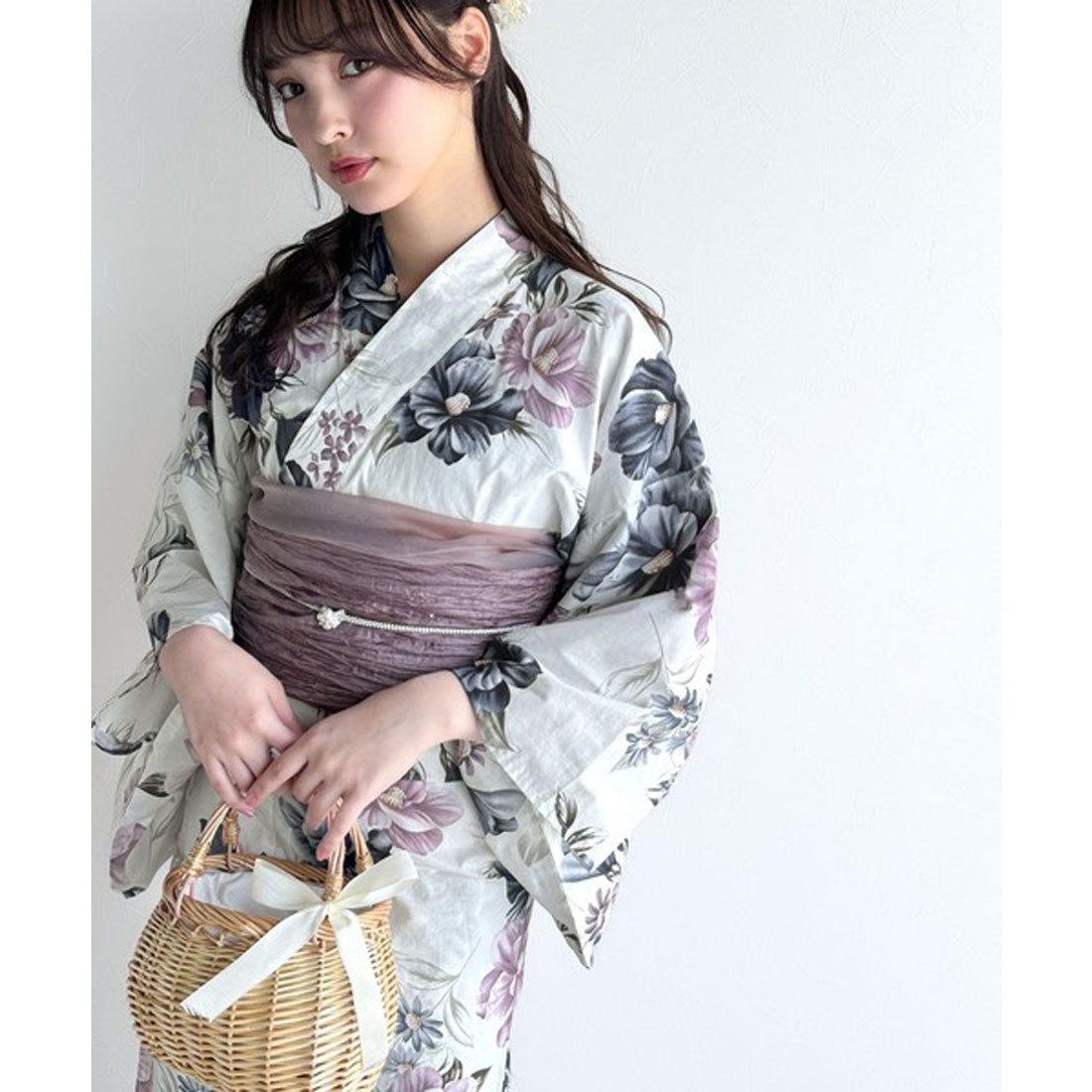 クラシカルエルフ Classical Elf 浴衣2点セット。花柄モチーフ浴衣（浴衣・兵児帯） （ピンク） ピンク