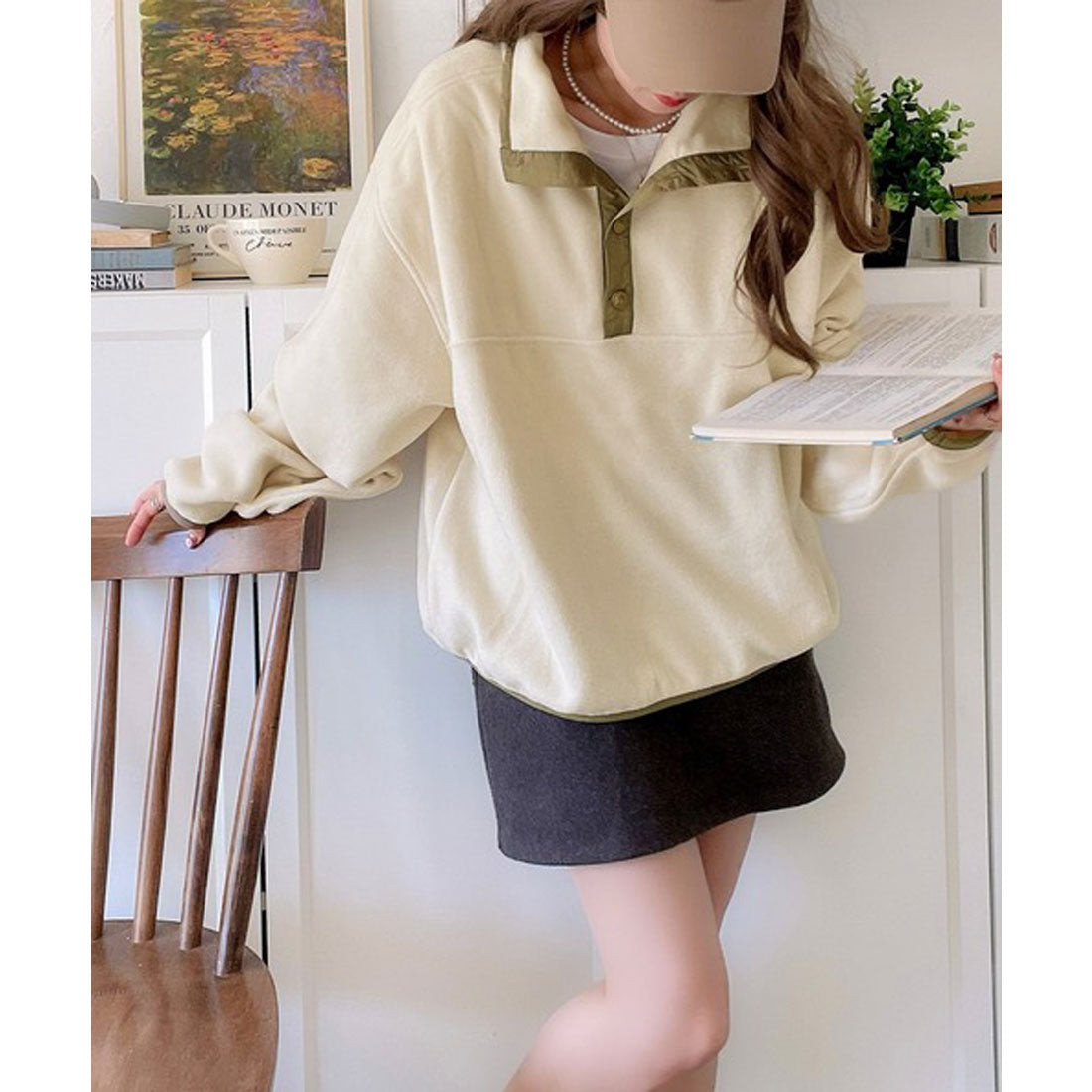 クラシカルエルフ Classical Elf 《JaVa ジャバコラボ》新・あったかItem。配色フリースプルオーバー