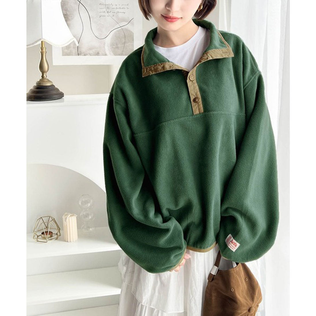 クラシカルエルフ Classical Elf 《JaVa ジャバコラボ》新・あったかItem。配色フリースプルオーバー