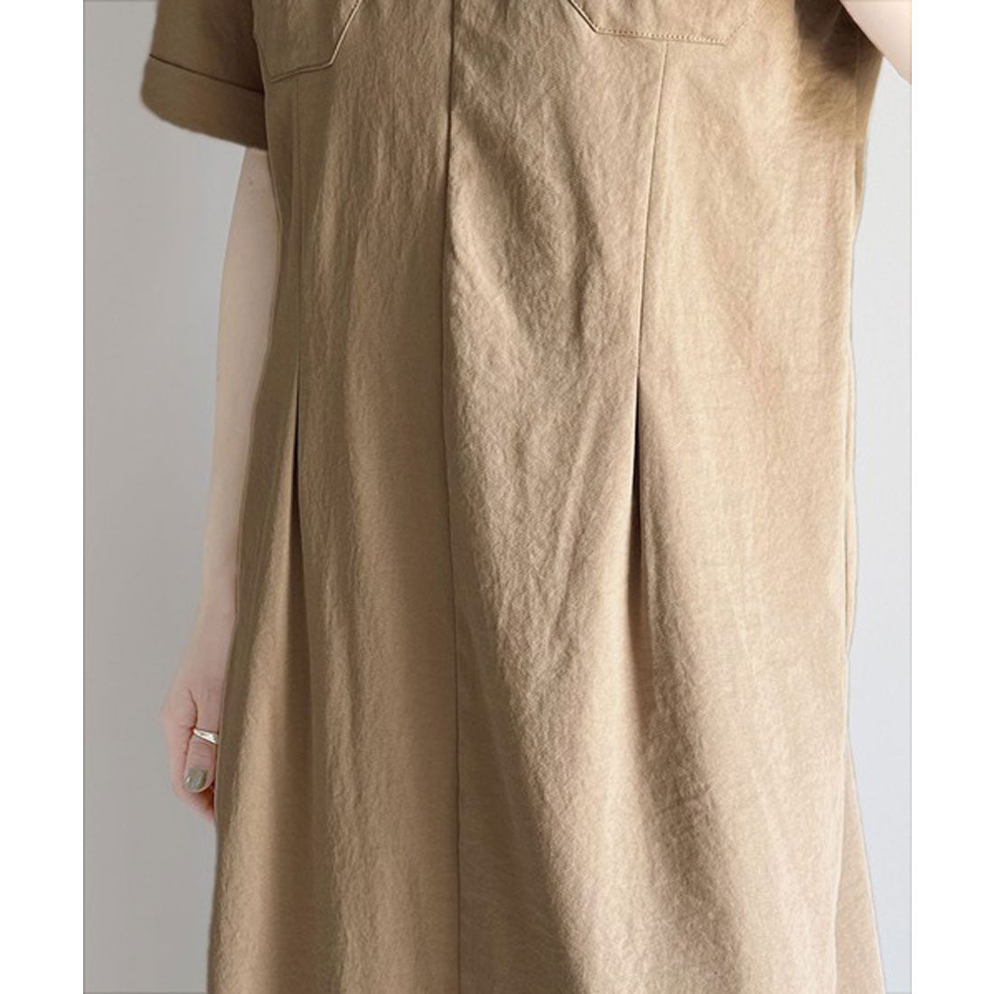 クラシカルエルフ Classical Elf 《JaVaジャバ 別注》大人のワークテイスト。コットンライクハーフジップワンピース