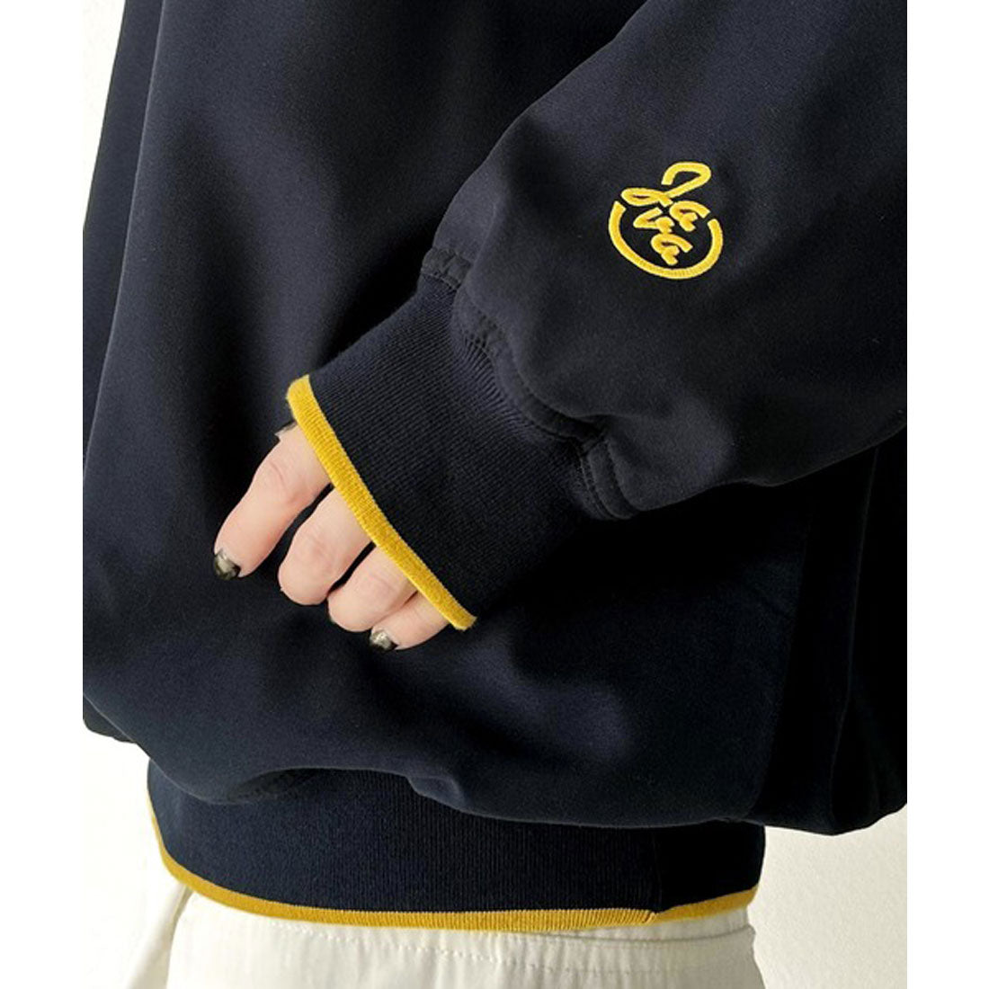 クラシカルエルフ Classical Elf 《JAVAジャバ 別注》大人のメンズライク。リブラインロゴ刺しゅうプルオーバー