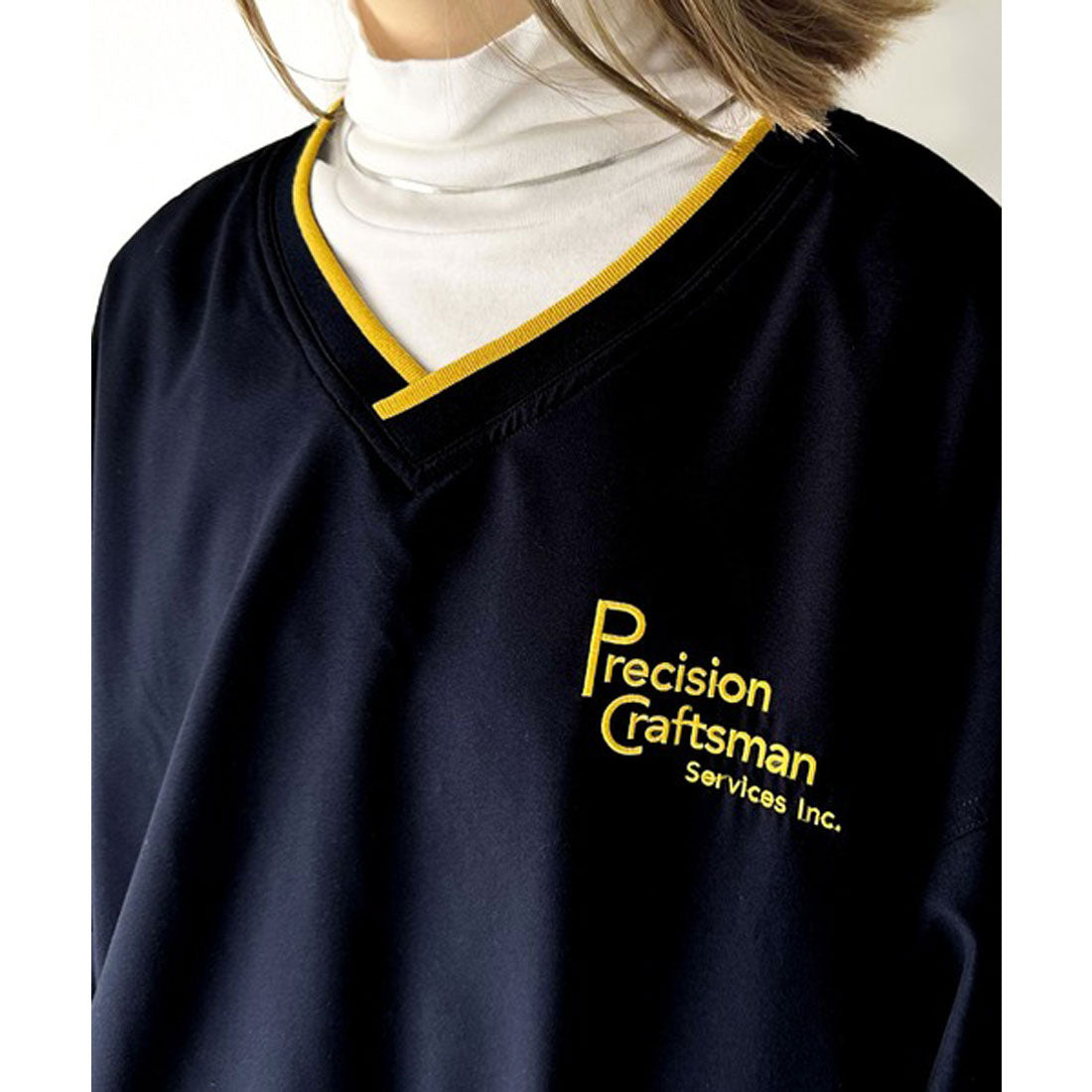 クラシカルエルフ Classical Elf 《JAVAジャバ 別注》大人のメンズライク。リブラインロゴ刺しゅうプルオーバー