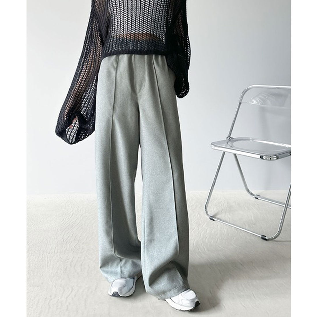 クラシカルエルフ Classical Elf 《Javaジャバコラボ》サイドラインでキレイ魅せ。ジャガードブレードワイドトラックスラックス （グレー） グレー