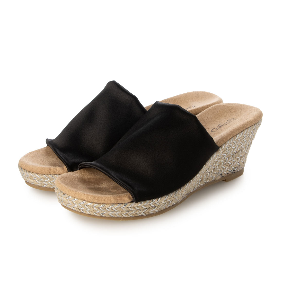 シフォンフィット ChiffonFit レディースカジュアルサンダル （BLK/ST） BLK/ST
