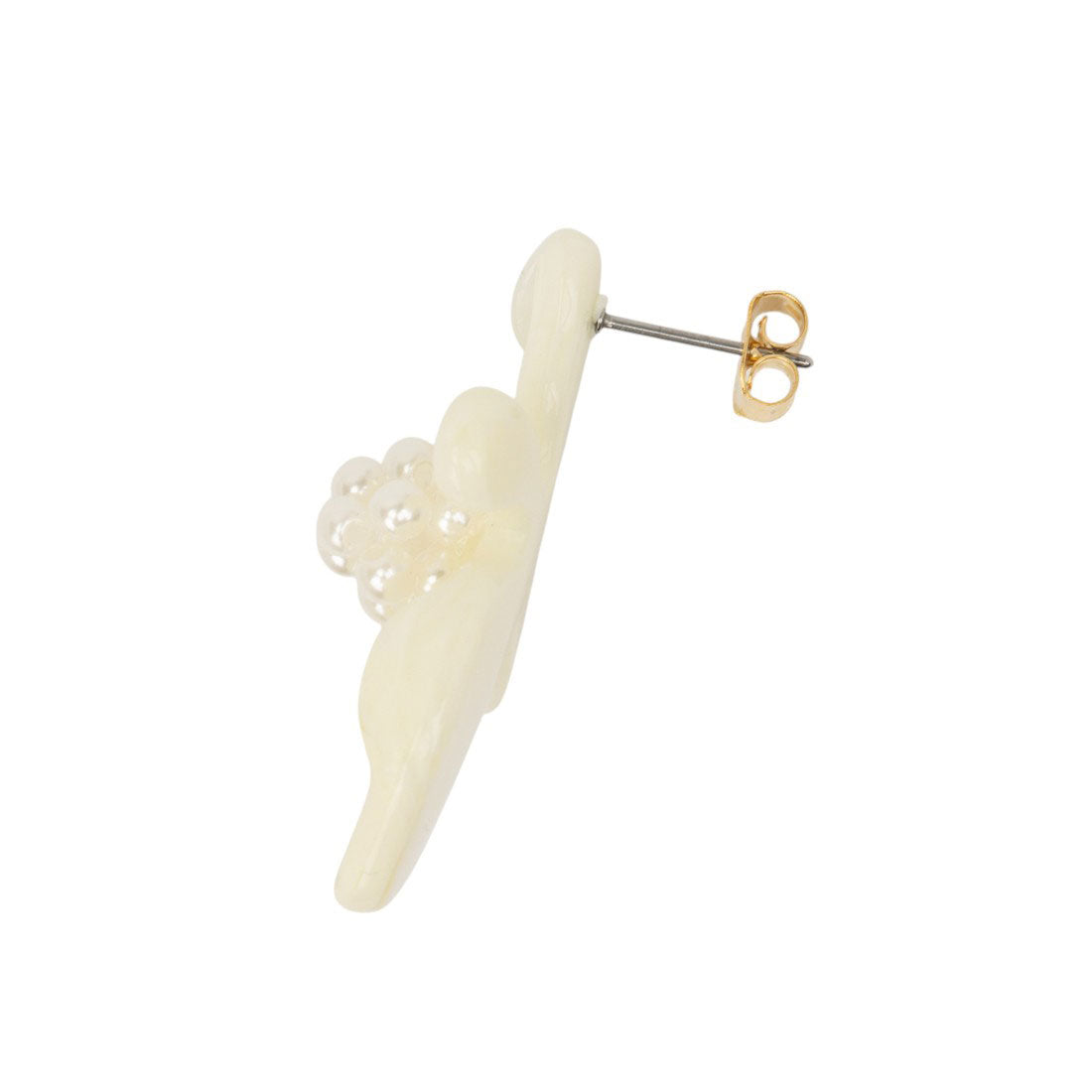 チーク Cheek フラワーピアス （WHITE） WHITE