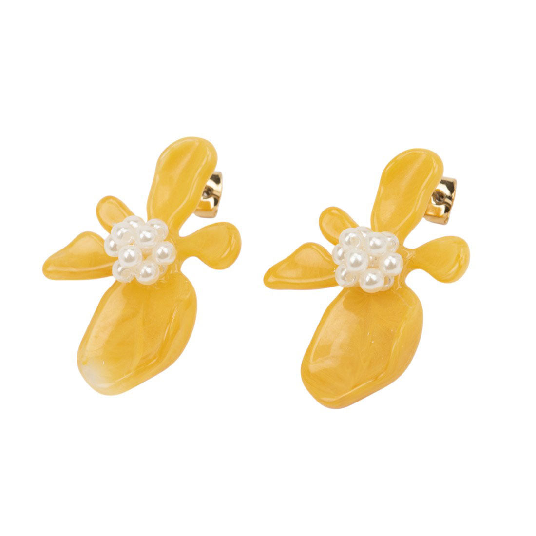 チーク Cheek フラワーピアス （YELLOW） YELLOW