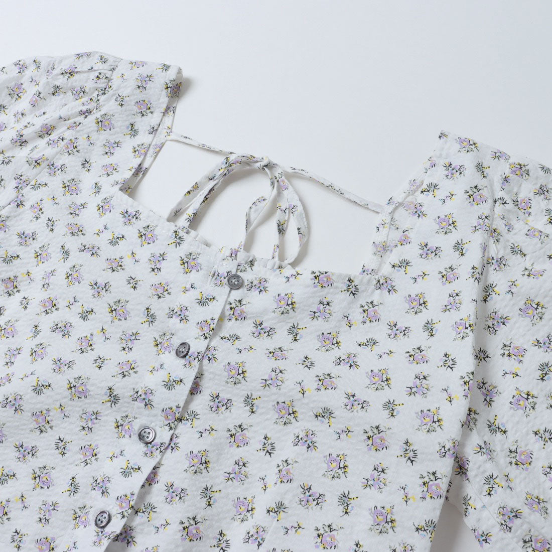 チーク Cheek 花柄クロップドブラウス （PURPLE） PURPLE