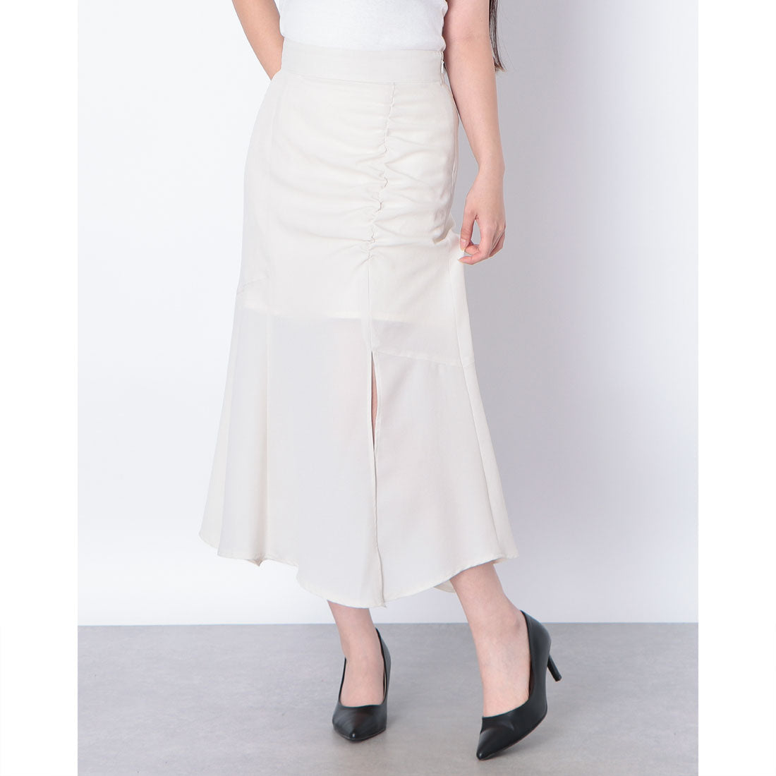 チーク Cheek ドロストスリットマーメイドスカート （IVORY） IVORY