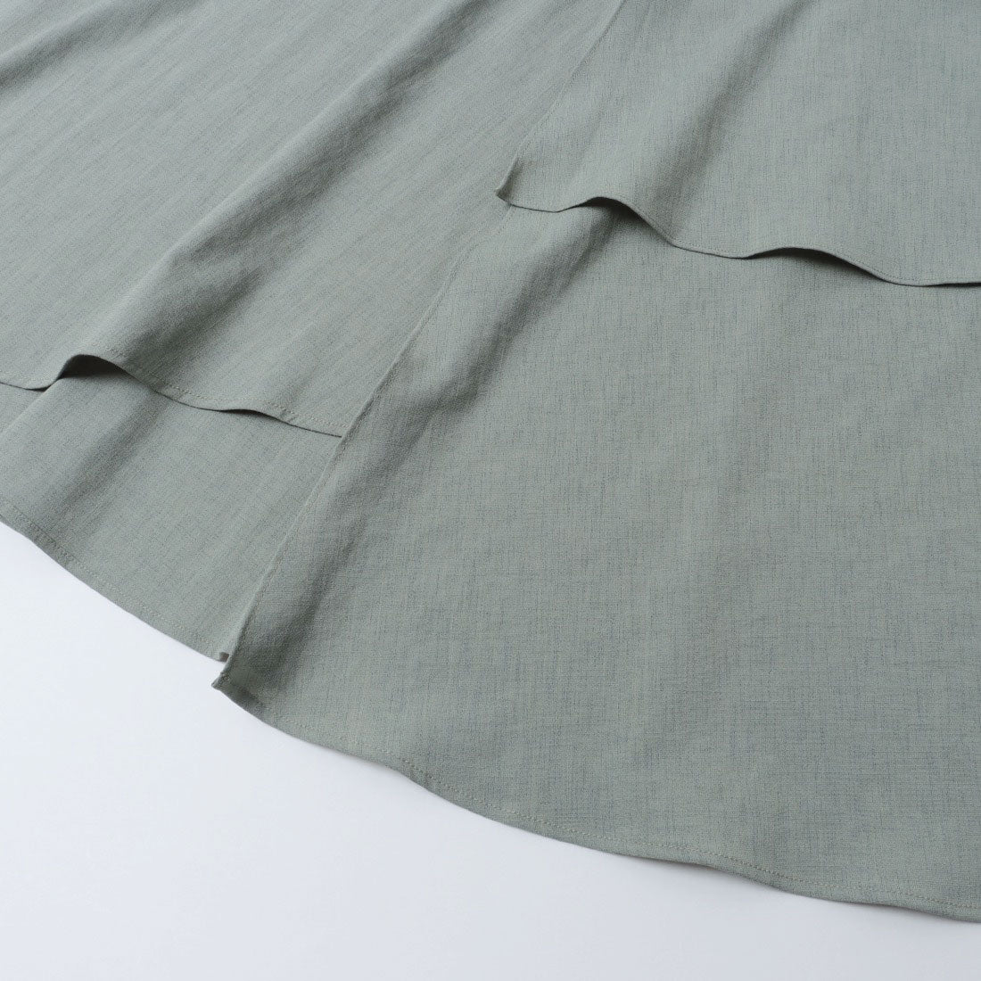 チーク Cheek イレヘムティアードスカート （OLIVE） OLIVE