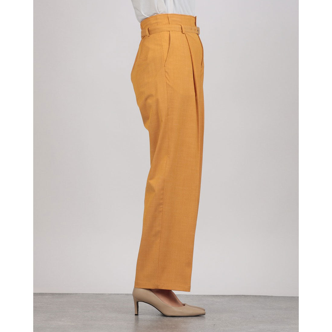 チーク Cheek ベルト付きハイウエストパンツ （CAMEL） CAMEL