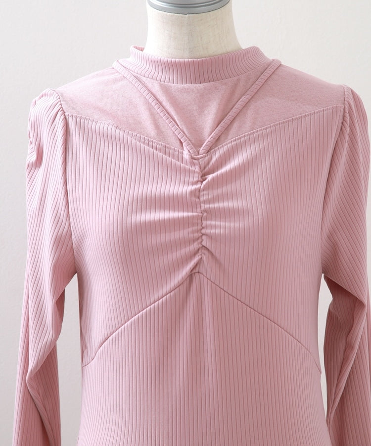 Cheek Decollete Sheer Rib Top