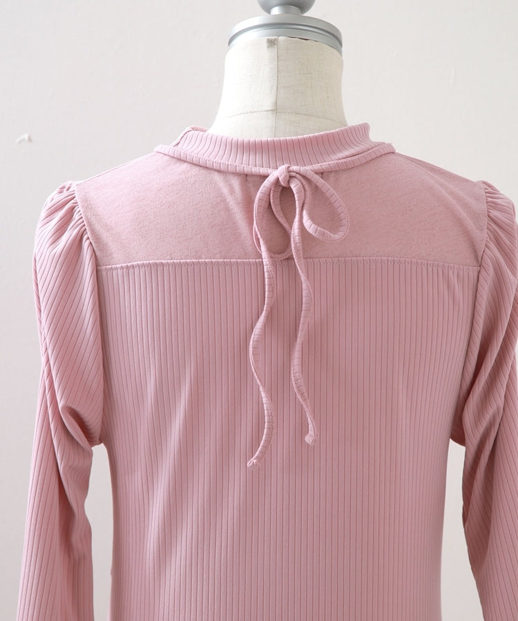 Cheek Decollete Sheer Rib Top